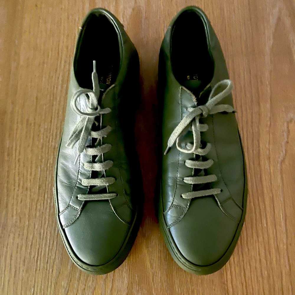 Common Project green sneakers